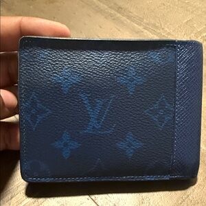 Louis Vuitton Navy Monogram Card Holder